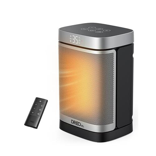 DREO 電気ファン ヒーター 小型 軽量コンパクト・ECO知能恒温 節電対策 セラミック 暖房 1200W~15.5畳/1000W/800W | 
