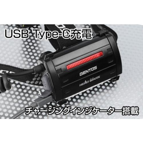 GENTOS(ジェントス) LED ヘッドライト 明るさ570ルーメン/実用点灯8