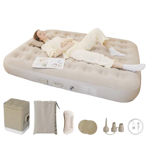 sumiren エアーベッド マットレ 電動 ス エアーマット キャンプ マット 簡易ベッド 電動ポンプ内蔵 電動エアーベッド エアマット 90 | 