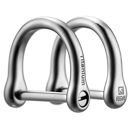 [TISUR] チタン キーホルダー リング メンズ dカン スマートキー用に キーチェーン 紛失防止 艶のある表面(チタン Dリング L*2個 | 