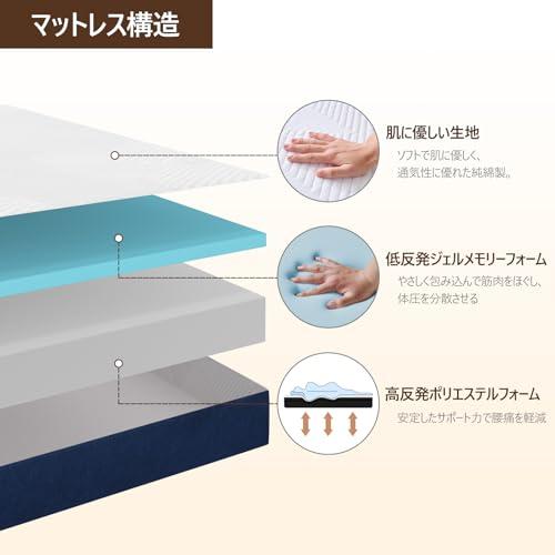 Hillmoonri 3つ折りマットレス セミダブル 厚さ10cm 高/低反発 Amazon｜Hillmoonri 三つ折りマットレス セミダブル 厚さ10cm 低