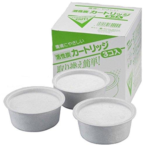村の鍛冶屋 オダジマ 用 活性炭フィルターカートリッジ 3個入り ホワイト 日本製 | 