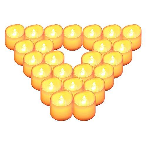 QBeau LED キャンドルライト LEDキャンドル 蝋燭 暖色光 揺らぐ炎 ティーライトゆらゆら揺れる 火を使わない 安全 省エネ 長持ち | 