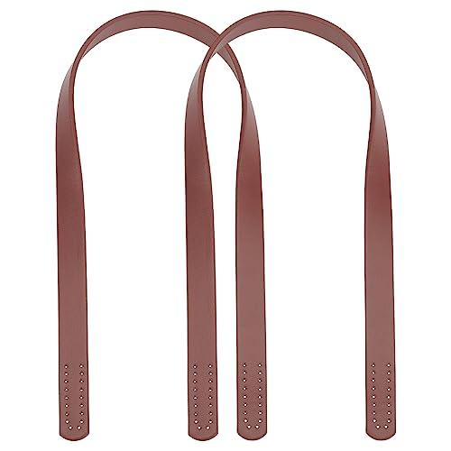 PH PandaHall 2本 長さ618mm レザー 持ち手 バッグ 幅18.5mm 持ち手 合皮 DIY 修理 ハンドバッグ 用 合成革 ブ | 