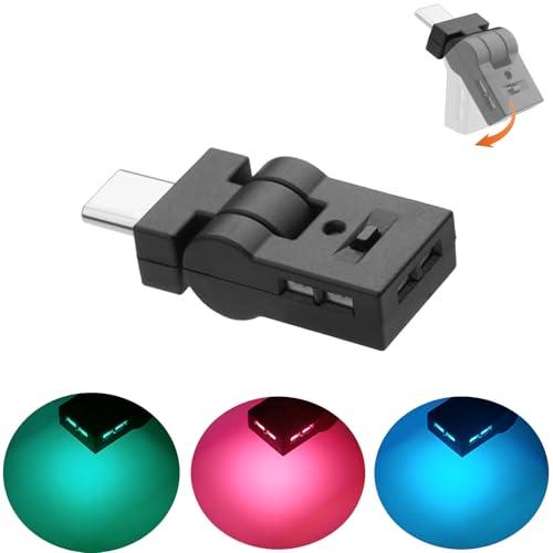 aninako usb ライト Type-C LED USB 車内用 アンビエントライト 8色 RGB 調光機能 180°回転 イルミネーション | 
