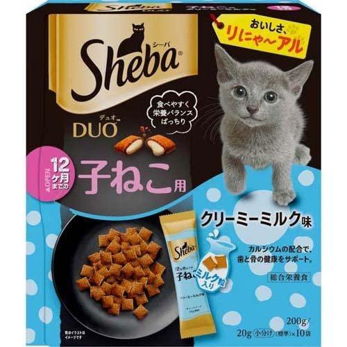 Sheba シーバ デュオ 12ヶ月までの子ねこ用 クリーミーミルク味 200g×3まとめ買い | 