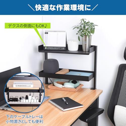 ZPAI 穴あけ不要・ネジ不要机上ラック クランプ式 卓上ラック 三段