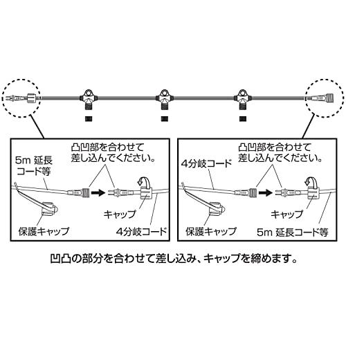 タカショー ライト アクセサリー ローボルト ガーデンライト専用 4分岐コード 全長:約3m イルミネーション 屋外 間接照明 防水 ライトアッ |  | 02