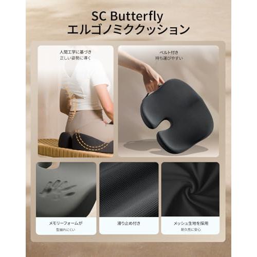 ProtoArc 椅子クッション 厚めメモリーフォーム 快適な座り心地 人間