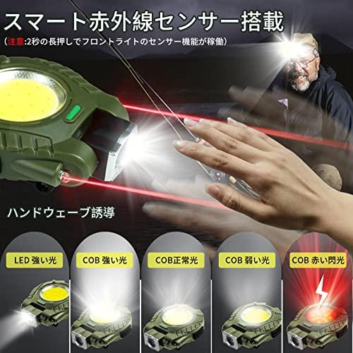 roseddy cob ledライト 充電式 2個 ミニ投光器 小型 キーホルダー
