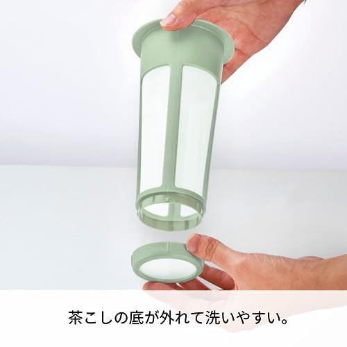 HARIO(ハリオ)かご網付き水出し茶ポットミニ 実用容量700ml スモーキーグリーン 耐熱ガラス製 熱湯・食洗器OK 冷水筒 日本製 HCC |  | 01