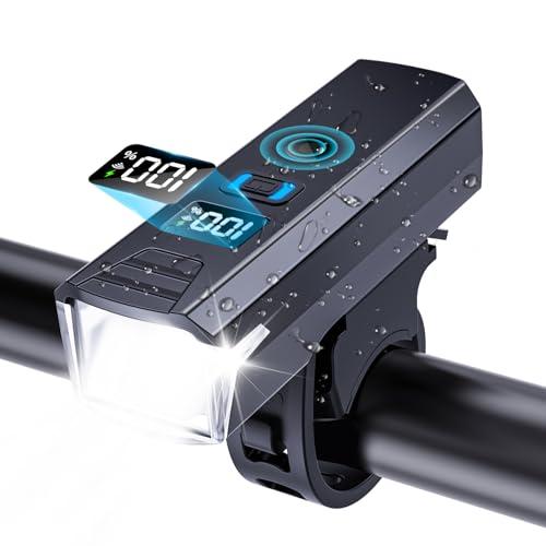 超高輝度・遠距離照射 自転車 ライト 光センサー 高輝度 2000ルーメン 小型 IPX7防水 5つ点灯モード 180°大ワイド照明 自動点灯 | 