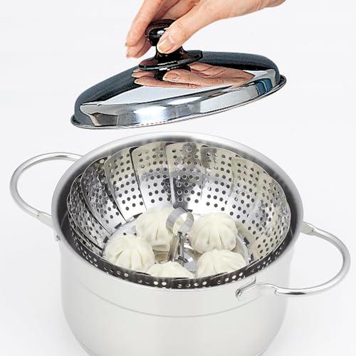 貝印 KAI ステンレス 大型 フリーサイズ 蒸し器 18〜28cm用 食洗機対応 KAI KITCHEN 日本製 DH8070 |  | 02