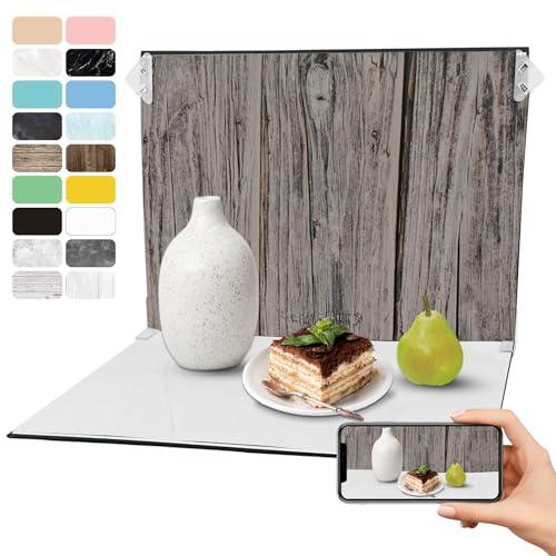 SONGSONG 撮影背景セット 9枚セット 木目/大理石/コンクリート/カラー柄 撮影ボックス A3サイズ 美食 撮影用背景シート 雑誌 小物 |  | 01