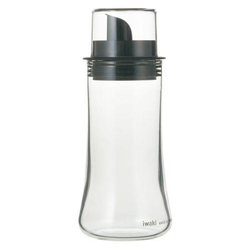 iwaki(イワキ) AGCテクノグラス 耐熱ガラス 液だれしにくいソース差し ソース用 160ml もれにくい フタ付き調味料入れ KT503 | 