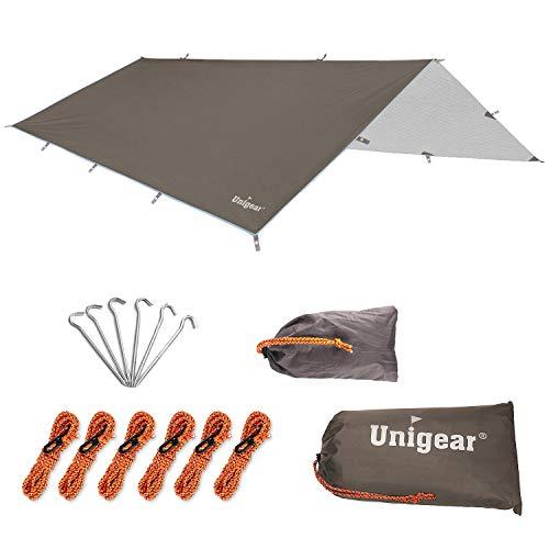 Unigear 防水タープ キャンプ タープ テント 軽量 日除け 高耐水加工 紫外線カット 遮熱 サンシェルター ポータブル 天幕 シェード | 