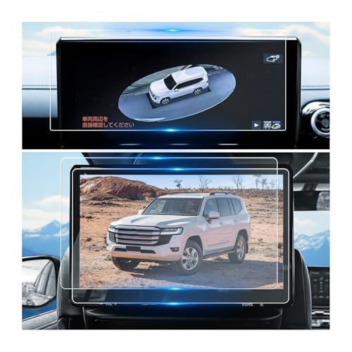 WEIPIN 3枚組:ナビ+リアモニター ガラスフィルム 2025 新型 トヨタ ランクル300 12.3イン ナビ 保護フィルム 11.6イン | 