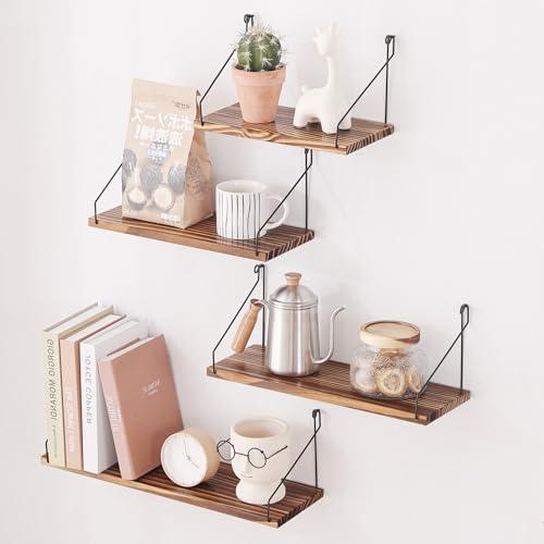 ウォールシェルフ 壁を傷つけない29+36+42+50cm4点セット 壁掛け棚