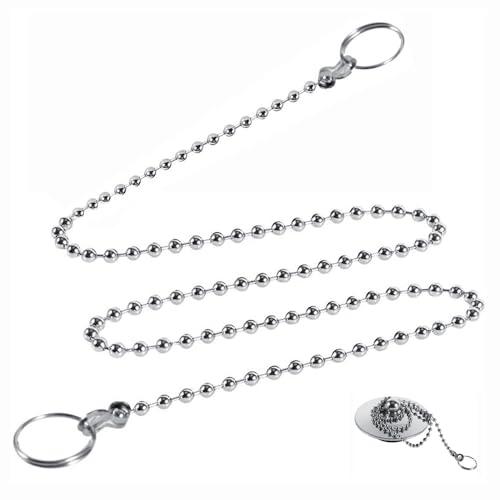 YJRUNFU お風呂の栓 風呂の栓 304ステンレス鋼製 風呂せん チェーン 全長 74cm ゴム栓用クサリ 両端に二重リング付き 補修パーツ | 