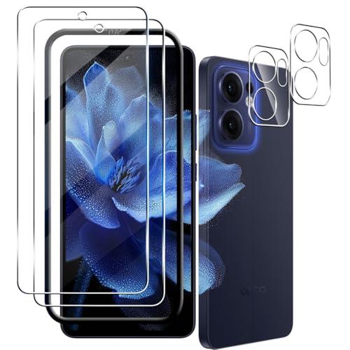 2+2枚セット ガイド枠付き 対応 OPPO Reno13 A ガラスフィルム (2枚) + カメラフィルム (2枚) 日本製素材旭硝子製 用（Yahoo!・ルミナスエイト ヤフー店）