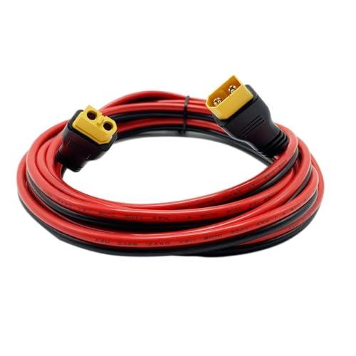 WBGADAM XT60 オス-メス コネクター 12AWG 5M XT60 ケーブル 延長ワイヤー ソーラー充電ケーブル 、ポータブル発電所、 | 