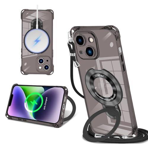 iPhone 14 用 ケース iPhone 13 用 ケース クリア MagSafe対応 リング付き ネック ショルダー アイフォン14 / | 