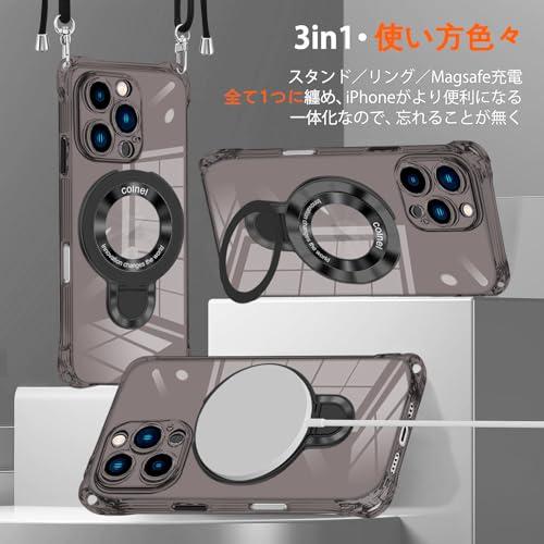 iPhone 14 用 ケース iPhone 13 用 ケース クリア MagSafe対応 リング付き ネック ショルダー アイフォン14 / |  | 02