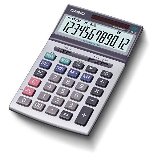 カシオ 本格実務電卓 12桁 グリーン購入法適合 ジャストタイプ JS-200W-N | 