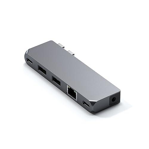Satechi USB-C Proハブ ミニ 6-in-2 (スペースグレイ) USB4 USB-Aデータ USB-Cデータ (MacBookP | 