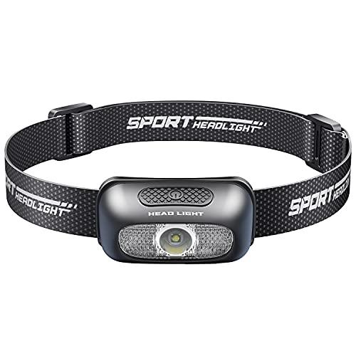 ヘッドライト USB充電式 高輝度 LED 5種点灯モード 赤＆白ライト