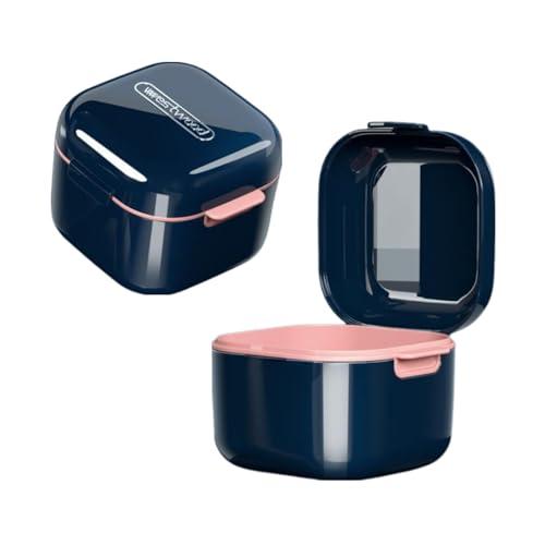 KALOLINNA 入れ歯ケース マウスピース ケース 入れ歯キレイ保管ケース 水切りカゴ付 小型 軽量 コンパクト 部分入れ歯洗浄ケース 義歯 | 