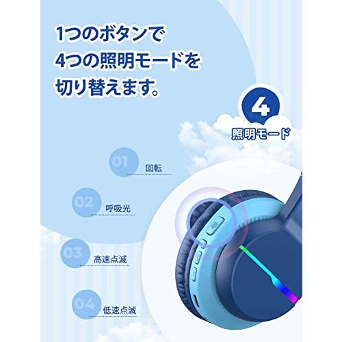 iClever 子供用ヘッドフォン Bluetoothヘッドフォン ワイヤレス キッズヘッドフォン 音量制限付き（74/85 / 94dB） 4 |  | 01