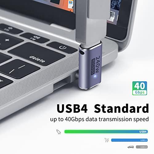 Poyiccot タイプC L字 USB C 変換アダプタ240W/40Gbps/8k@60HzType Cオスメスアダプタ、L型 USB C |  | 01