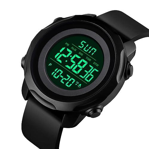 デジタル腕時計 防水 メンズ スポーツ うで時計 多機能付き ストップウォッチ Timever（タイムエバー）デジタル腕時計 防水 メンズ スポーツ