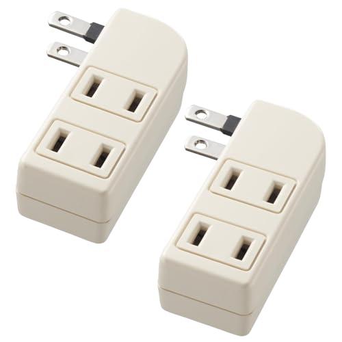アポロ シン コンセント　3口タップ　2個セット アイメディア(Aimedia) コンセントタップ 電源タップ 2個セット サイド