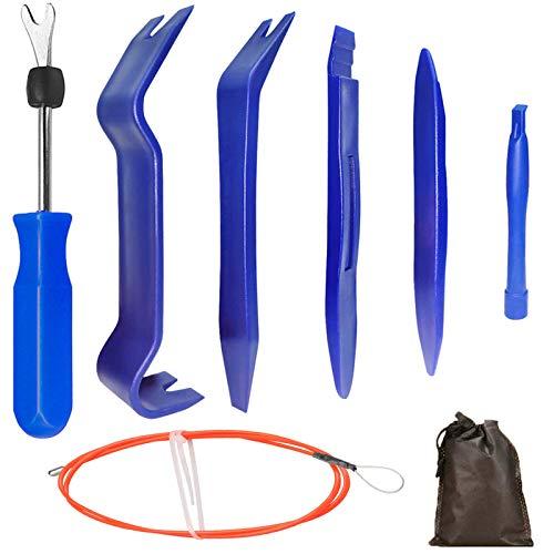 ToBeBold 内装剥がし 内張り剥がし パネルはがし 脱着工具 クリップクランプツール 配線ガイド付き 7点セット ブル- | 