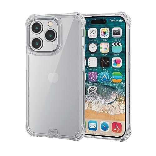 エレコム iPhone15 Pro ケース ZEROSHOCK 透明 耐衝撃 四つ角ダンパー