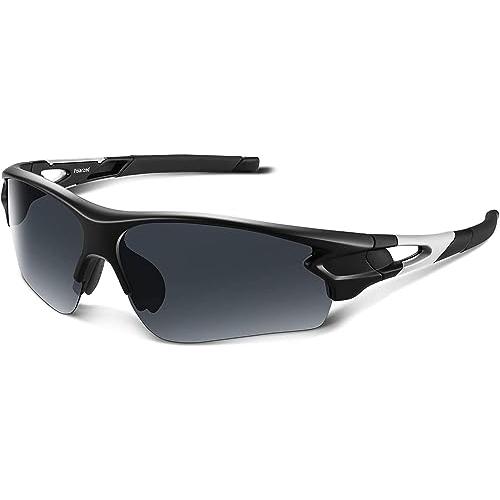 高校野球　サングラス　偏光レンズ　黒フレーム　野球　ゴルフ　スポーツ BEACOOL] スポーツサングラス 偏光レンズ 野球 ランニング 自転車 登山