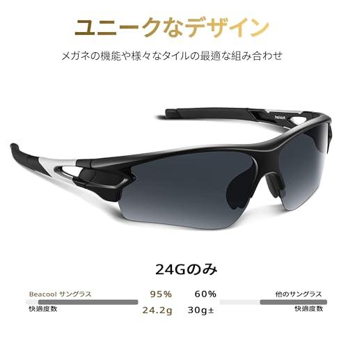 BEACOOL] スポーツサングラス 偏光レンズ 野球 ランニング 自転車 登山