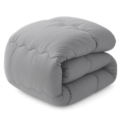 AIFY 掛け布団 シングル 150×210cm 合掛け・オールシーズン 洗える 秋冬 軽量 抗菌 防ダニ 通気 SEK認証グレー （約1.8K | 