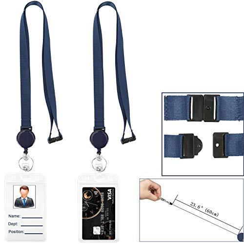 YOUOWO IDカードホルダー カードホルダー カードストラップ リール リールストラップ ネックストラップ と吊り下げ 名札・ホルダー 伸縮 |  | 02