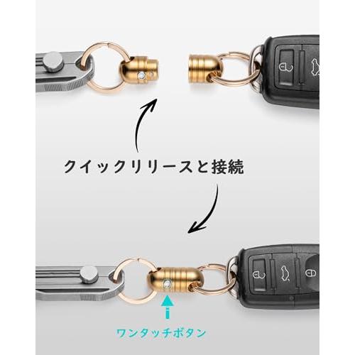 TISUR]キーホルダー マグネットリリーサー 耐荷重20kg両側ボタン 磁石