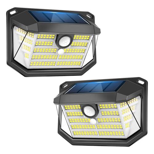 ソーラーライト 屋外 IP65防水 センサーライト 2200mAh大容量 高感度