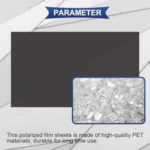 Xiatiaosann 偏光フィルムシート 2 パック (20x30cm/7.8x11.8 インチ) カットな裏面粘着式直線偏光フィルター スク |  | 01