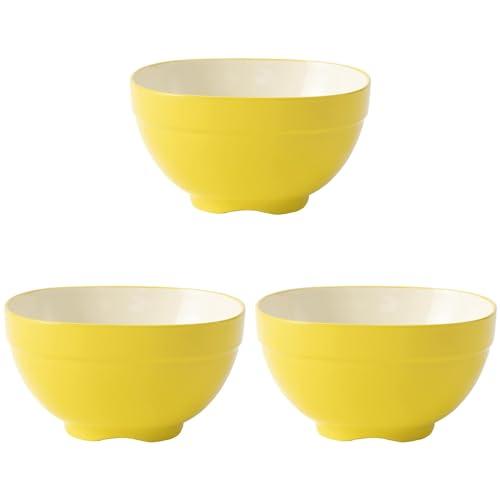 アサヒ興洋 お椀 汁椀 イエロー 3個セット カフェ風 活気のある軽やかな色彩 食洗機対応 電子レンジ対応 日本製 Solow Yasai れも