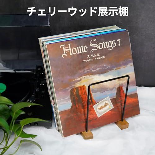LPレコード収納棚チェリーウッド展示棚 EP 雑誌卓上収納棚 LP 立てて