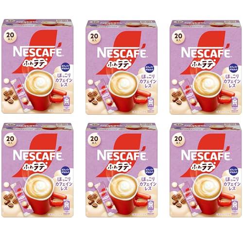 ネスカフェ ふわラテ ほっこりカフェインレス 20P(6.6g/P)×6箱スティック コーヒーカフェラテ個包装 | 