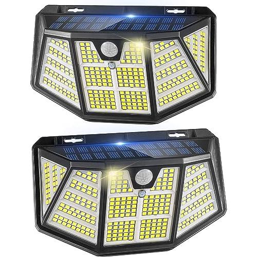 ソーラーライト 屋外 センサーライト ソーラー 電気代0 人感センサー LEDライト自動点灯 310LED 5面発光 3つ知能モード 太陽光発電 | 