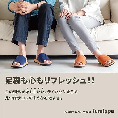 [アルファックス] 健康スリッパ 足つぼ ヘルシールームサンダル fumippa(ふみっぱ) パープル(アイ) Mサイズ |  | 01