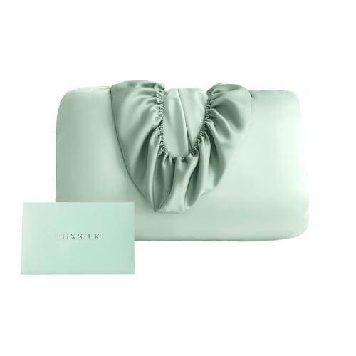 THXSILK] シルク枕カバー 片面100%シルク 裏面テンセル付き 伸縮式